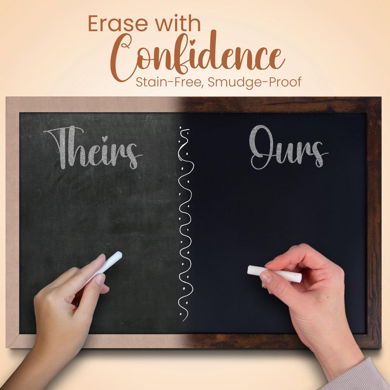 Loddie Doddie Wood Chalkboard Calendar - 18 x 22 in, Rustic Frame, Wall Mount - Magnetic Board for Wall - Menu Board for Kitchen - Hanging Chalkboard Sign - Image 5